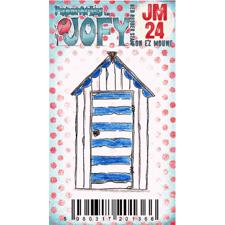 PaperArtsy Mini Cling Stamp - JOFY No. 24 (badehus / blå)